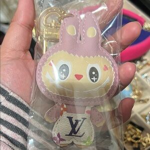Pastel pink labubu Keychain